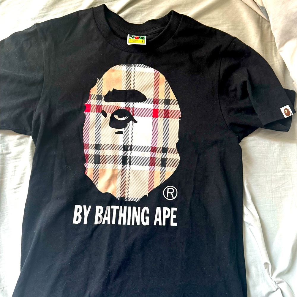 Bape A bathing ape check by bape t-shirt